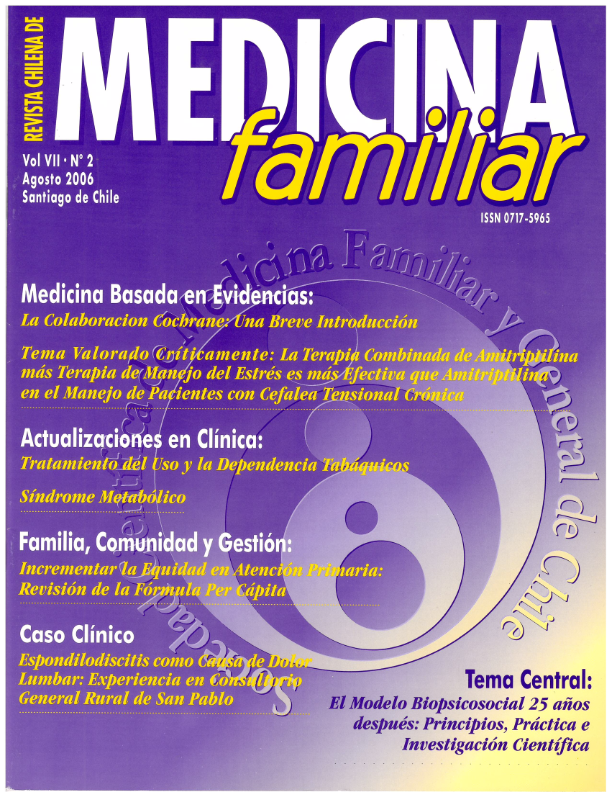 El Modelo Biopsicosocial 25 años después: Principios, Prácticas e  Investigación Científica | Revista Chilena de Medicina Familiar